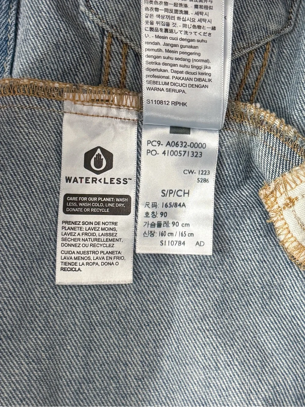 Men’s Levi's Hybrid Hoodie Trucker Denim Gray Sweat Jacket size Small - Picture 9 of 9